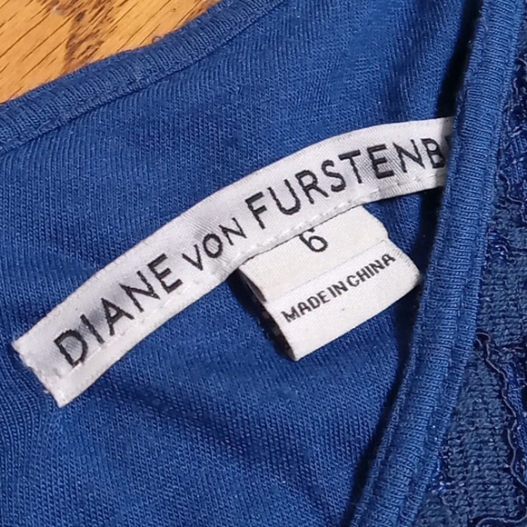 Diane Von Furstenberg  Womens 6 Dress Used NAVY BLUE Preowned Cocktail Party - Picture 5 of 9